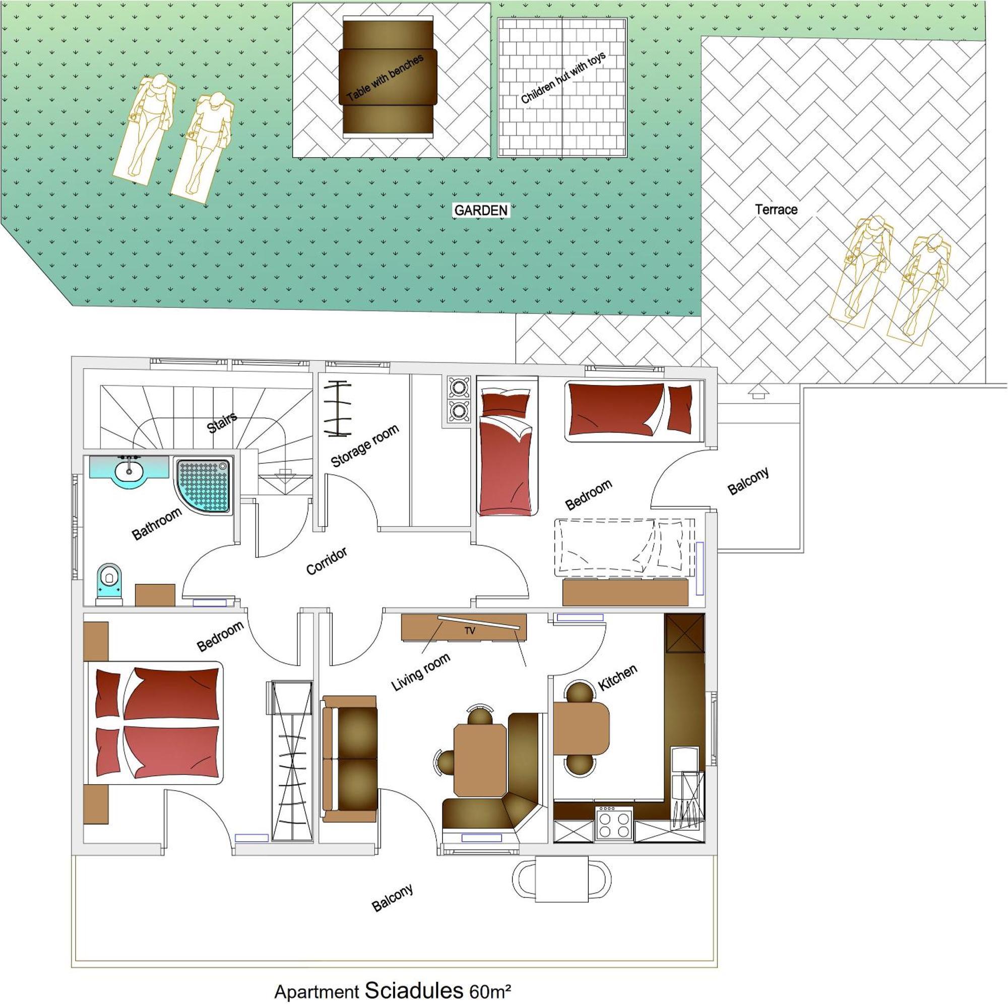 Apartment Sciadules Ortisei Exterior foto